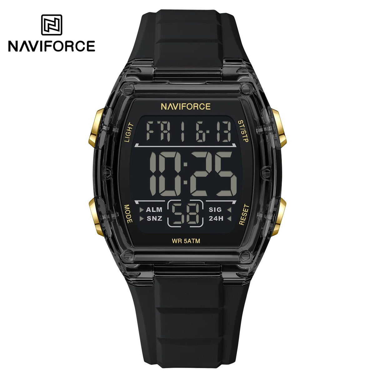 NAVIFORCE Top Brand Luxury Mens Watches Alarm Stopwatch LED Digital Backlight Display Waterproof Sport Watch Men Montre Homme