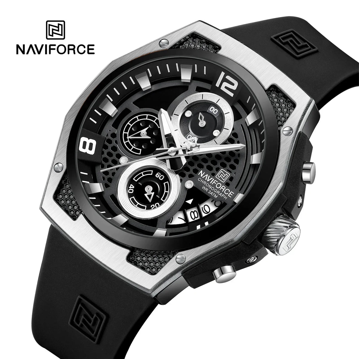 Reloj deportivo de moda NAVIFORCE, cronógrafo clásico, reloj militar de marca superior para hombre, cuarzo con fecha automática, reloj masculino resistente al agua