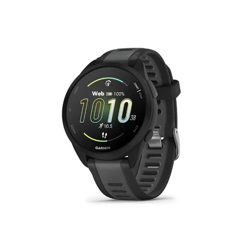 Reloj deportivo inteligente Garmin Forerunner 165 de estilo básico, pantalla AMOLED de 1,2 pulgadas, GPS, compatible con varios idiomas