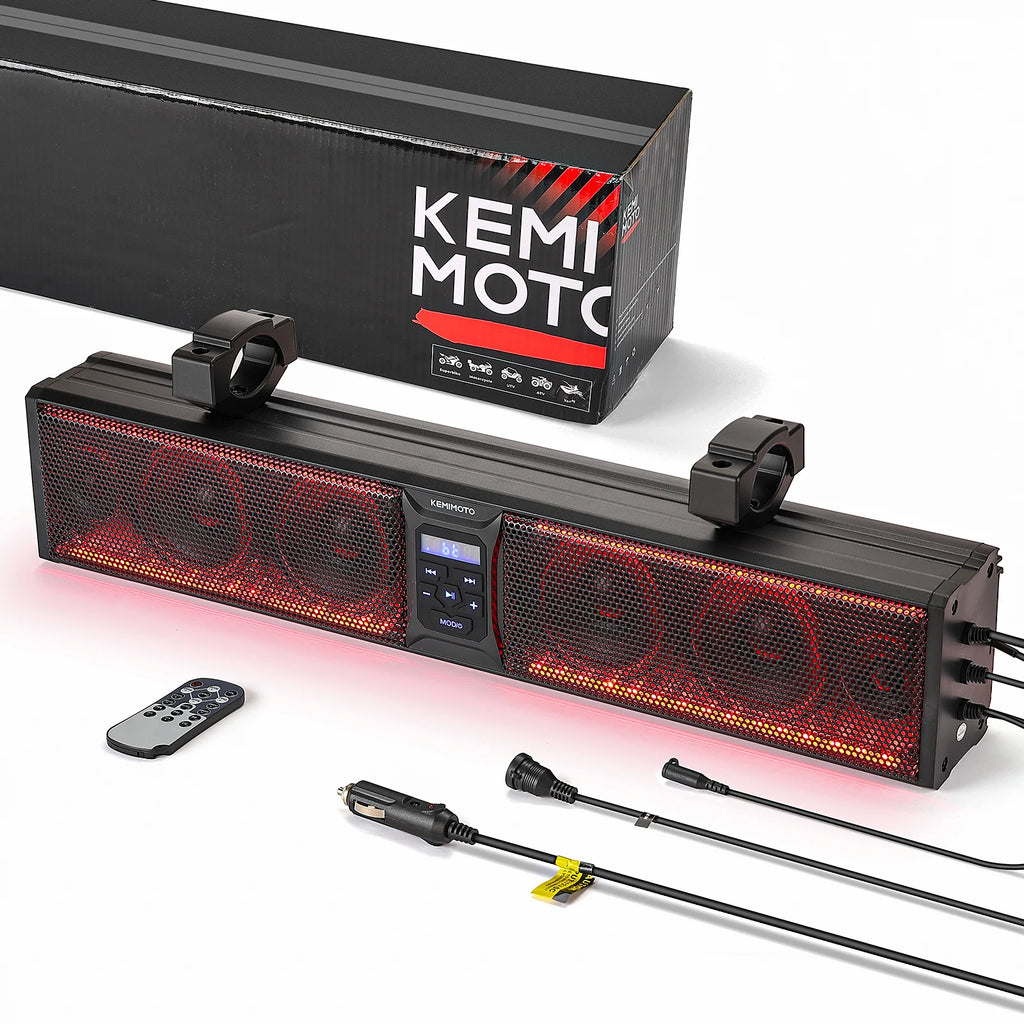 Sistema de Barra de Sonido RGB con Altavoz Bluetooth para UTV, Compatible con Jaulas Antivuelco de 1.5-2.25 Pulgadas, Compatible con Polaris RZR PRO XP/XP4 1000 800 para Can-am X3