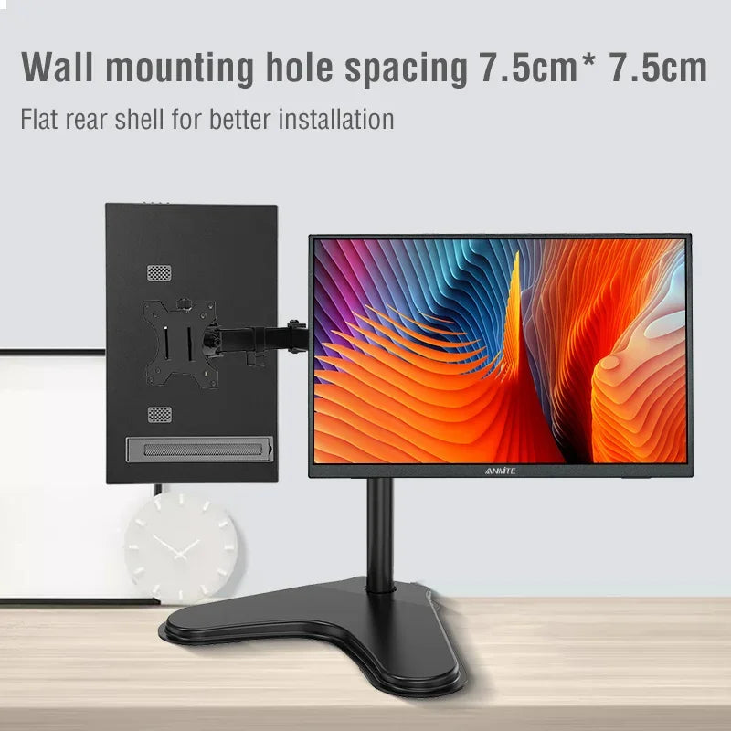 Monitor Portátil Anmite de 18.5 Pulgadas, 120Hz, RGB100%, con Orificio VESA y Soporte Trasero, Pantalla Extendida para Laptop, Pantalla ADS-IPS HDR