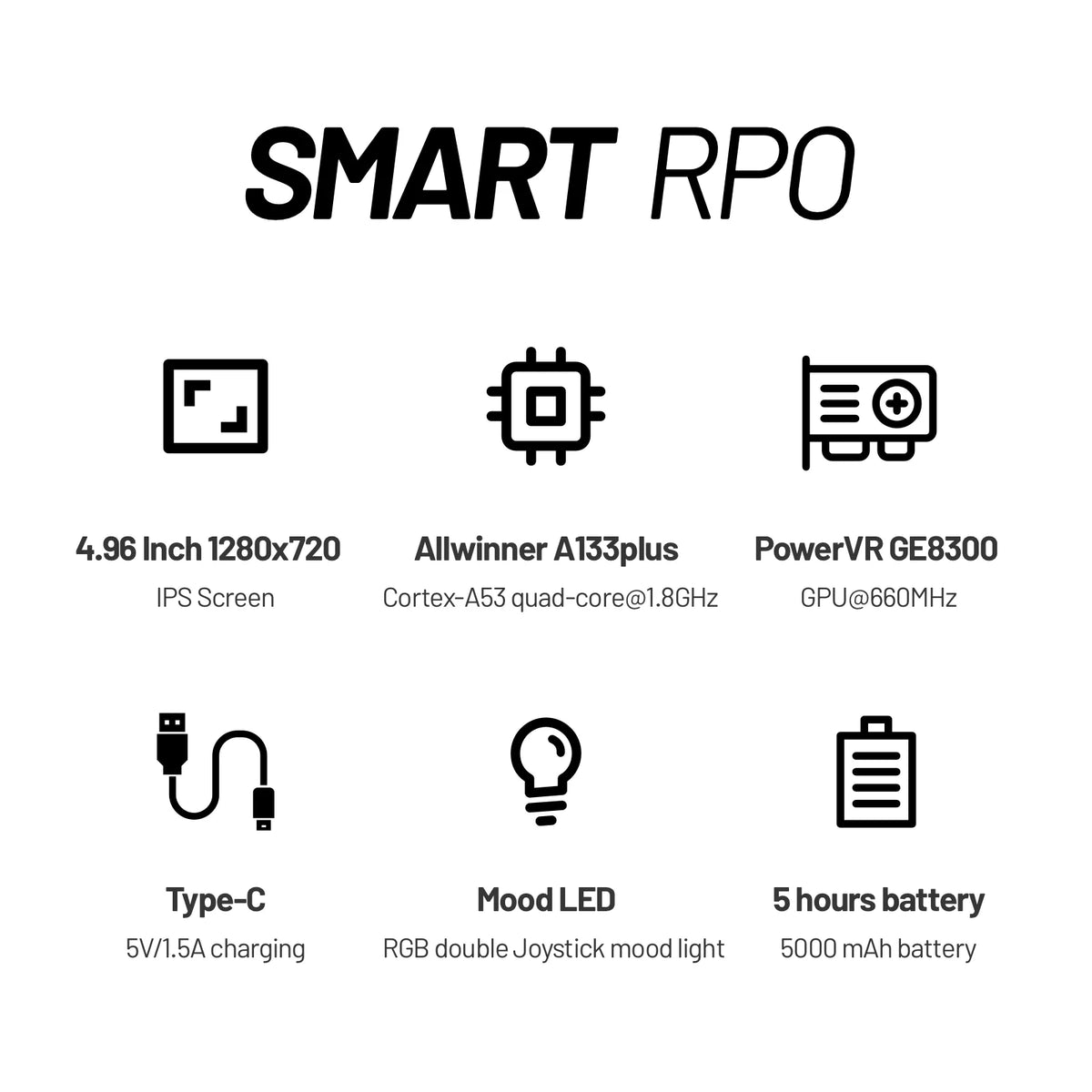 TRIMUI SMART PRO Open Source Retro Handheld Emulator 4.96''IPS Screen Linux System Smartpro Retro Video Game Player Gift