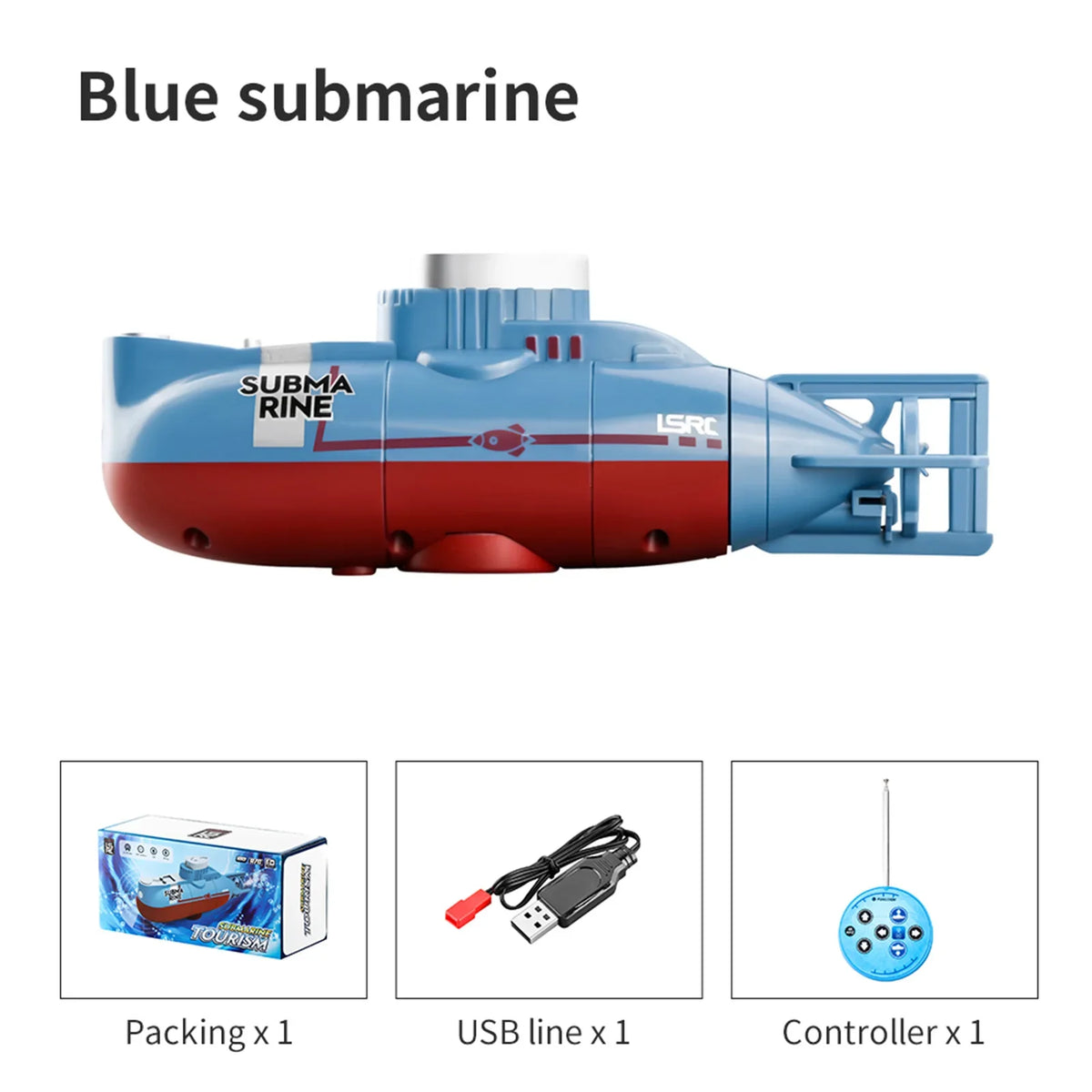 Simulation Mini RC Submarine 0.1M/s Speed Waterproof Hover Diving Boat Outdoor Kids Adventure Toy Gift