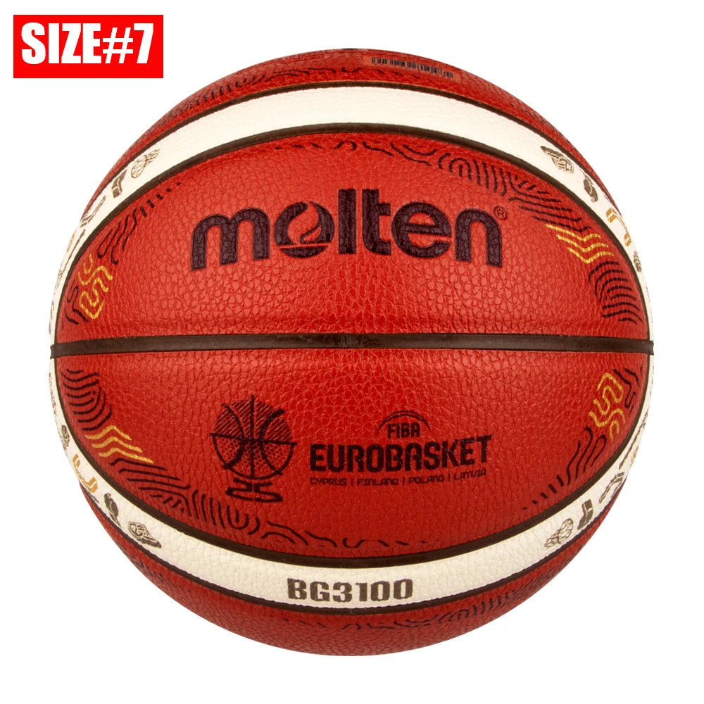 Balón de Baloncesto Molten 2026, Tamaño Oficial 7/6/5, Material PU, para Interior y Exterior, Entrenamiento, Partidos, Equipo, Baloncesto Original