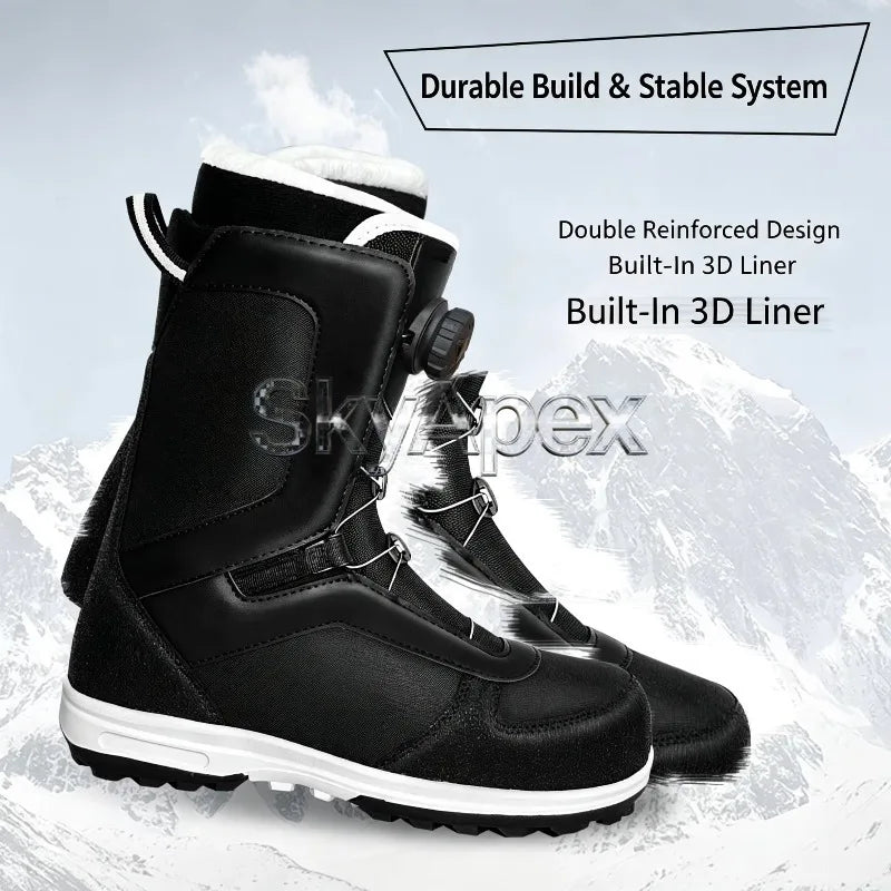 Botas de Snowboard Impermeables y Cálidas de Alta Rigidez para Carving, Deportes de Nieve de Invierno, Esquí de Montaña y Descenso para Adultos