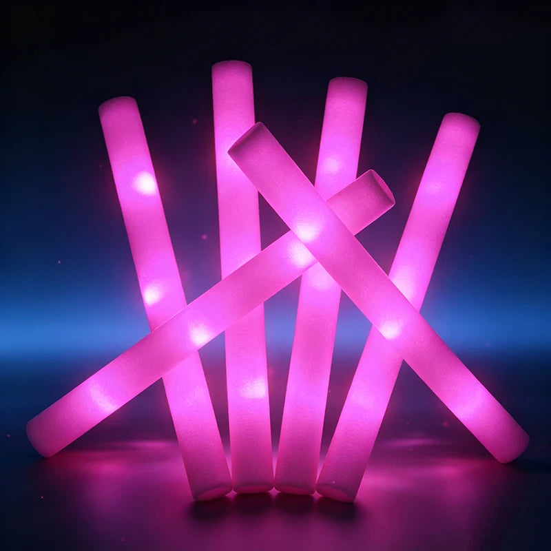 15/30/40 unidades de bastones luminosos de espuma LED, con 3 modos de iluminación, luces intermitentes de colores, ideales para bares, bodas, fiestas de cumpleaños y para que brillen en la oscuridad.