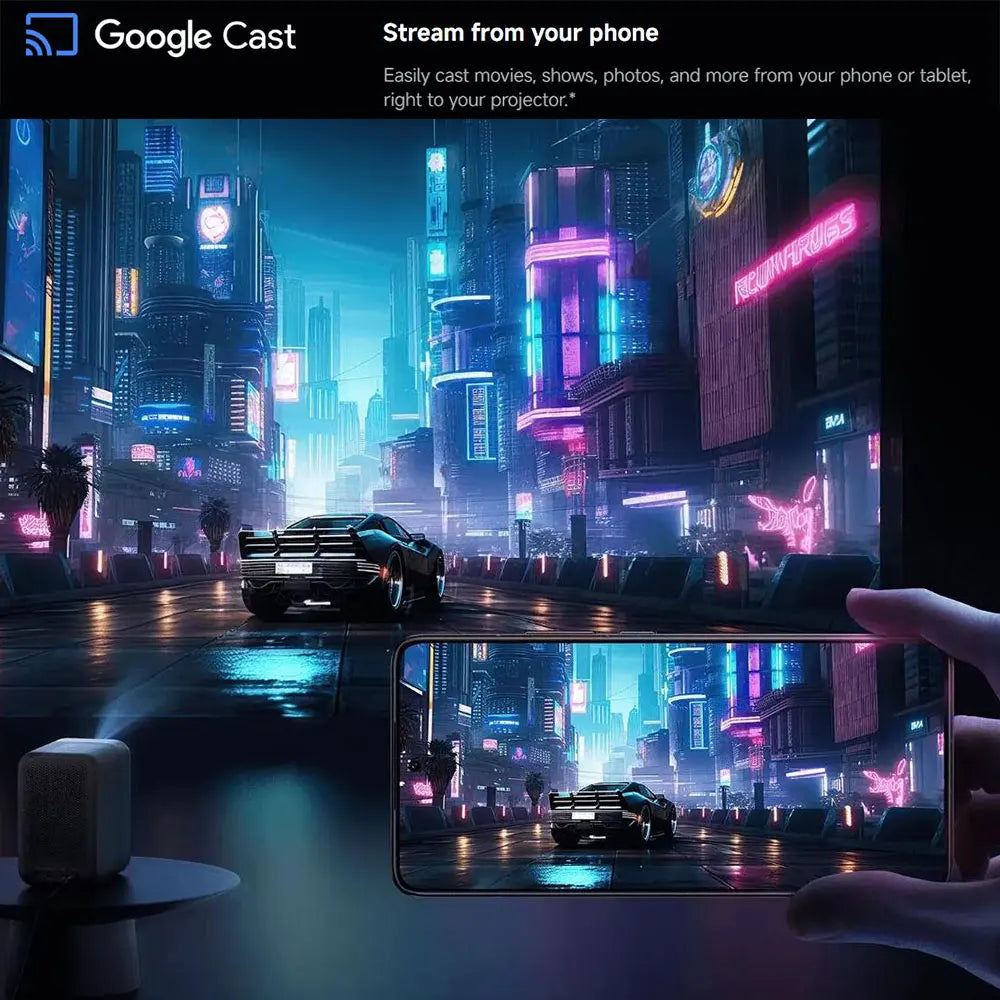Proyector inteligente Xiaomi L1 Pro, Google TV 400 lúmenes ISO, resolución física 1080p, enfoque automático y corrección automática de la clave, Audio Dolby
