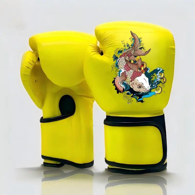 Guantes de Boxeo Muay Thai de Cuero de Fibra Ultrafina Personalizados, Correa de Muñeca con Velcro y Hebilla con Logotipo Personalizado de Fábrica, Adecuados para MMA Muay Th