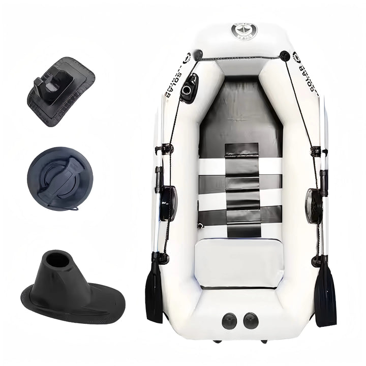 Bote de pesca inflable de PVC Solarmarine, barcos de carreras para una sola persona de 2M y Kayak de surf portátil para adultos, deportes acuáticos al aire libre