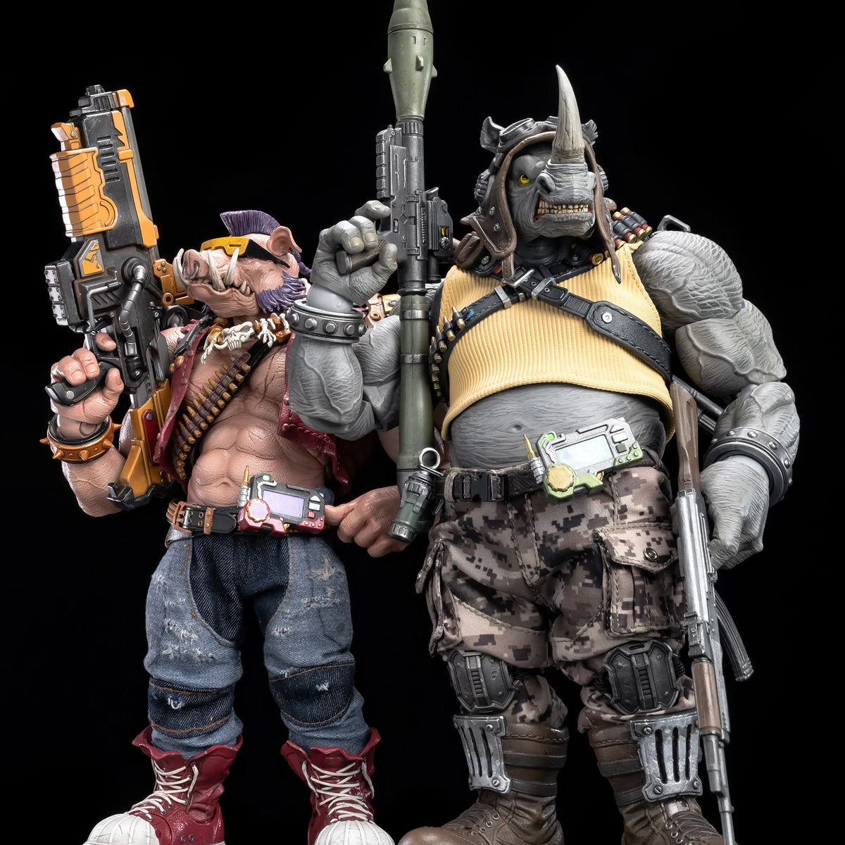 Figura de acción de Rocksteady y Bebop de las Tortugas Ninja, modelo de anime, juguete, muñeco, coleccionables de moda, preventa