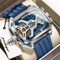 Reloj de pulsera deportivo de cuarzo para hombre POEDAGAR, moda, fecha, semana, luminoso, LED digital, reloj electrónico para hombre, hora dual, relojes casuales para hombre