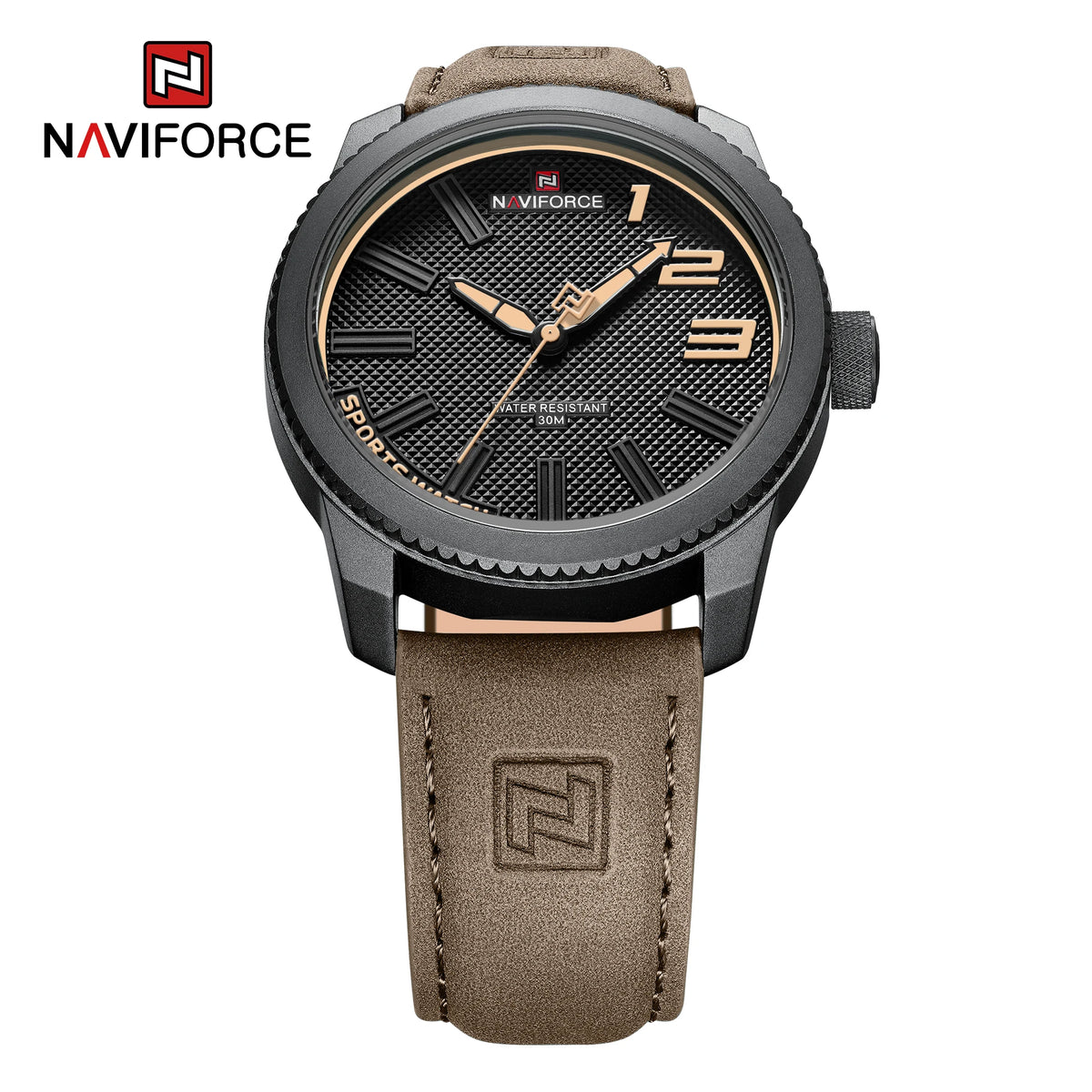Relojes de pulsera de cuarzo simples para hombre NAVIFORCE con correa de piel, resistentes al agua, diseño deportivo y de negocios, Relogio Masculino