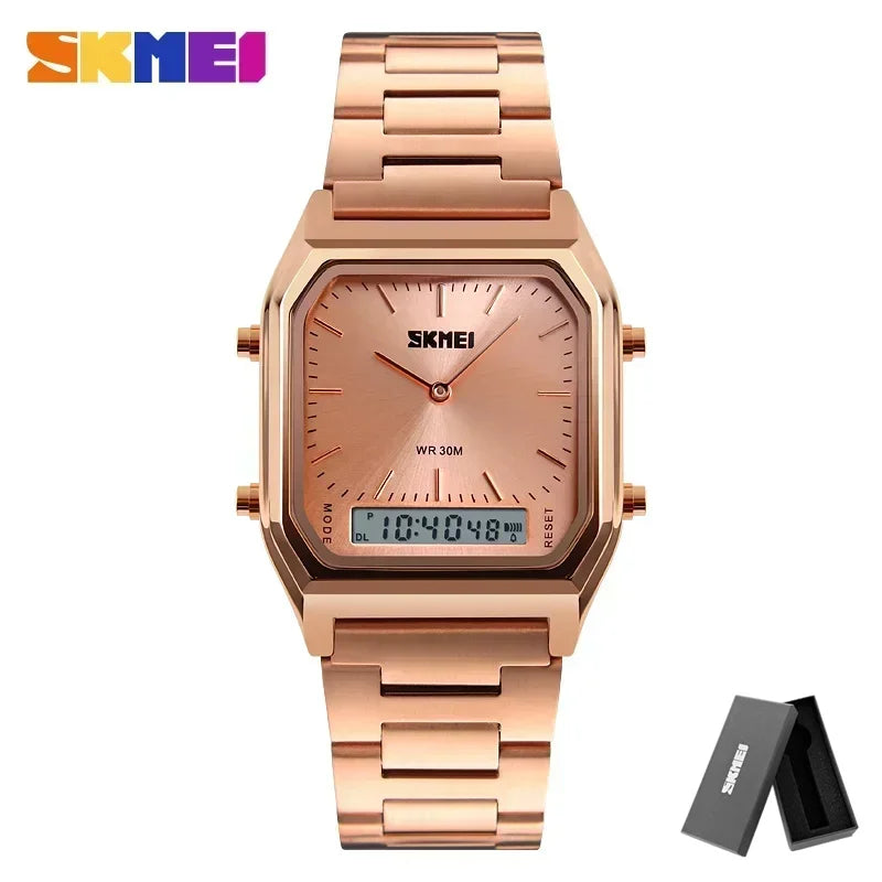 SKMEI 1220 Quartz Wristwatches relogio masculino Fashion Casual Watch  Men Digital Dual Time Sports Chronograph 3bar Waterproof