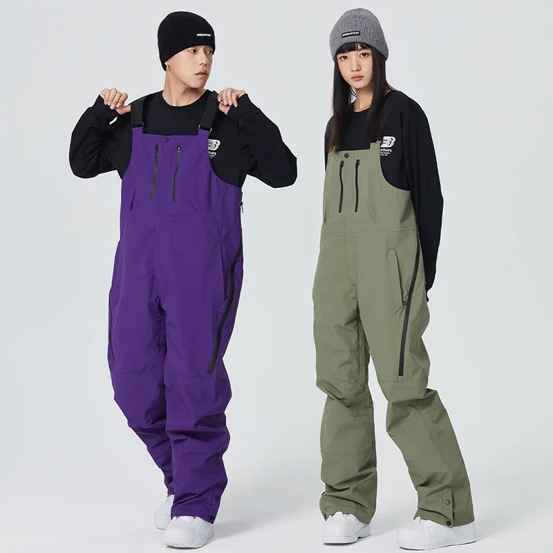 Monos de esquí impermeables para hombre y mujer, ropa deportiva de montaña, Snowboard, motocicleta, pantalones de nieve, invierno, 3L, 2025