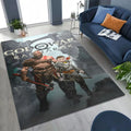 Alfombra de juego 3A de Kratos de God of War Classics para dormitorio, sala de estar, sofá, felpudo de decoración para el hogar, alfombrilla grande antideslizante para juegos de niños
