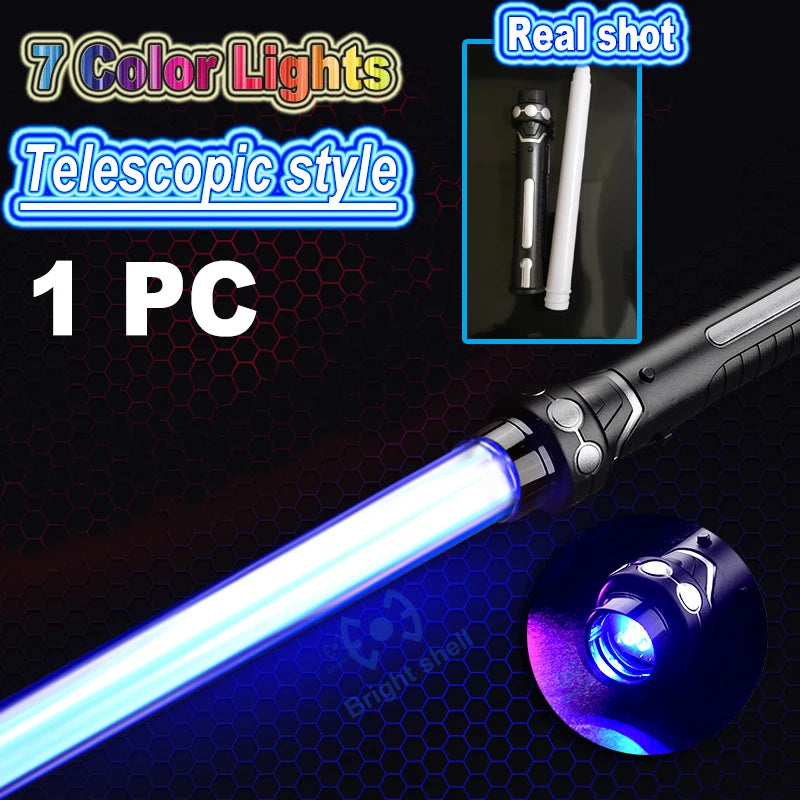 Nuevo sable de luz de 80/66 cm para duelo, espada láser RGB, juguete con 7 colores, sable de luz Force FX para niños, juguete FOC, regalo de espada láser Jedi, 2 unidades
