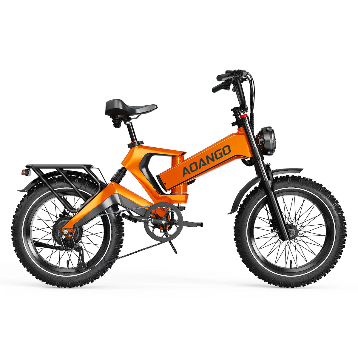 Aoango Foldable Electric Bicycle for Adults 48V35Ah Removable Battery 20inch Fat Tire Ebike for Men And Women All-Terrain