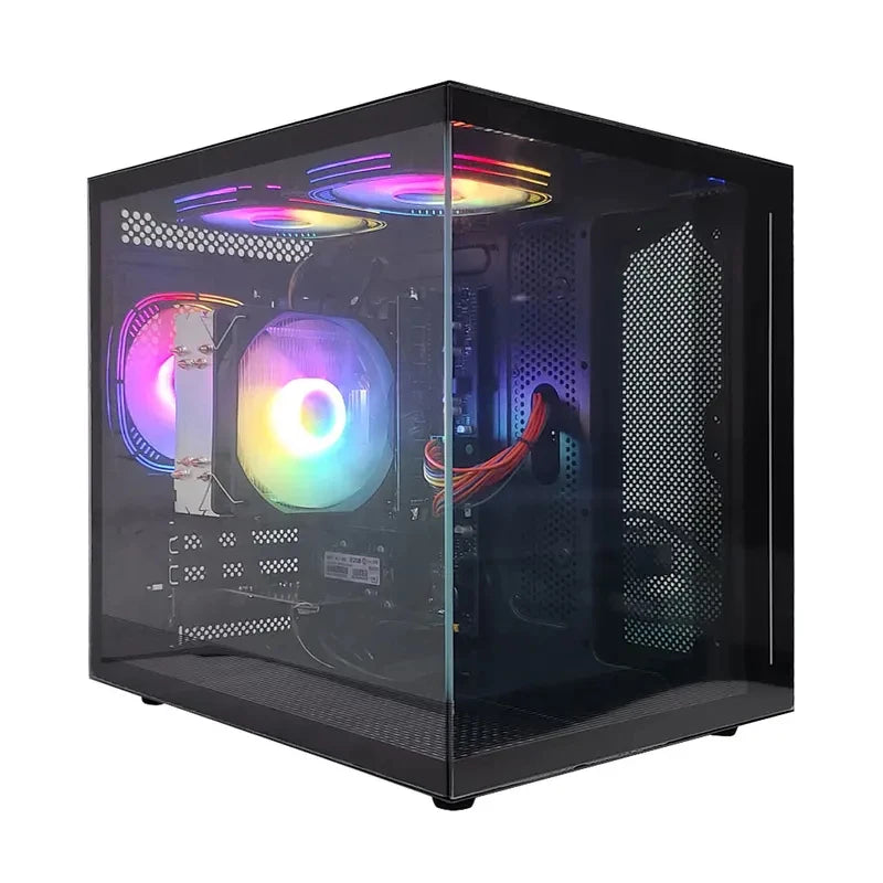 Computadora de Escritorio para Juegos con el Mejor Precio, Intel Xeon E5 2695 de Nivel I9, 12 Núcleos, 48 GB de RAM, 512 GB/1 TB SSD, Tarjeta de Video RX580 de 8 GB
