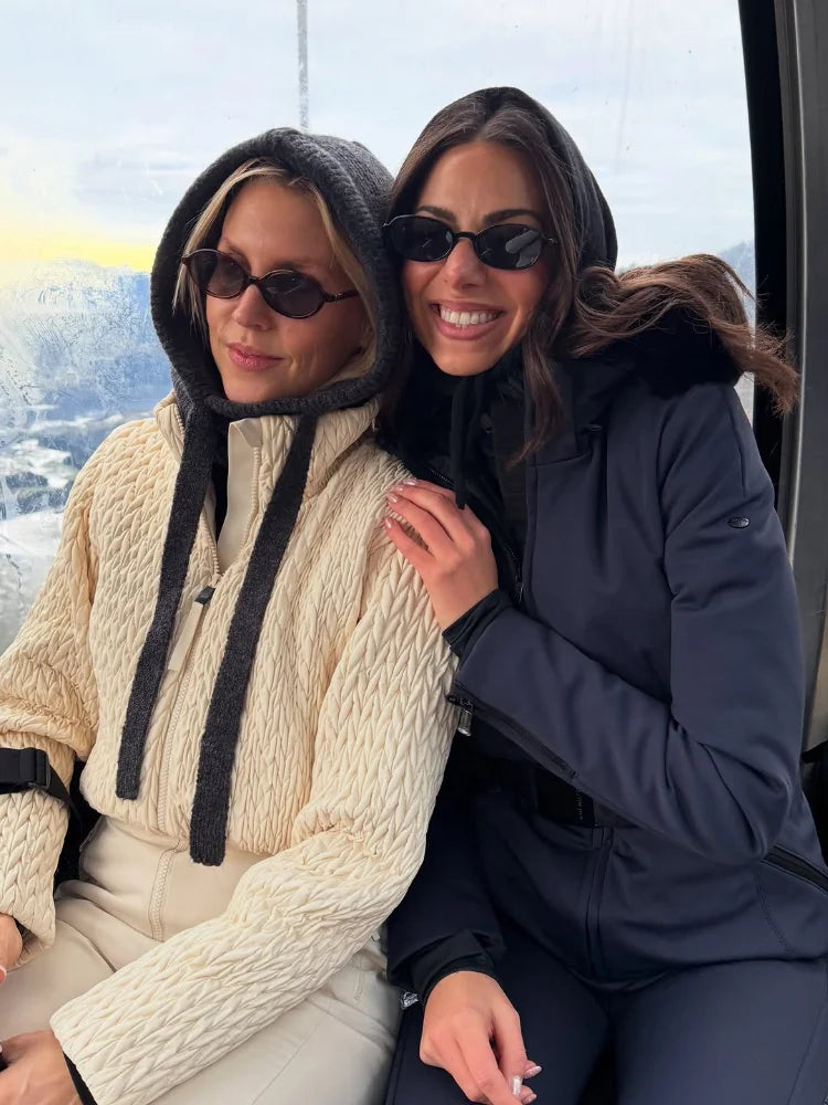 Mono de esquí acolchado con cuello alto y cremallera, manga larga, para mujer, invierno 2026, traje de nieve cálido, casual, mono de esquí de una pieza para mujer
