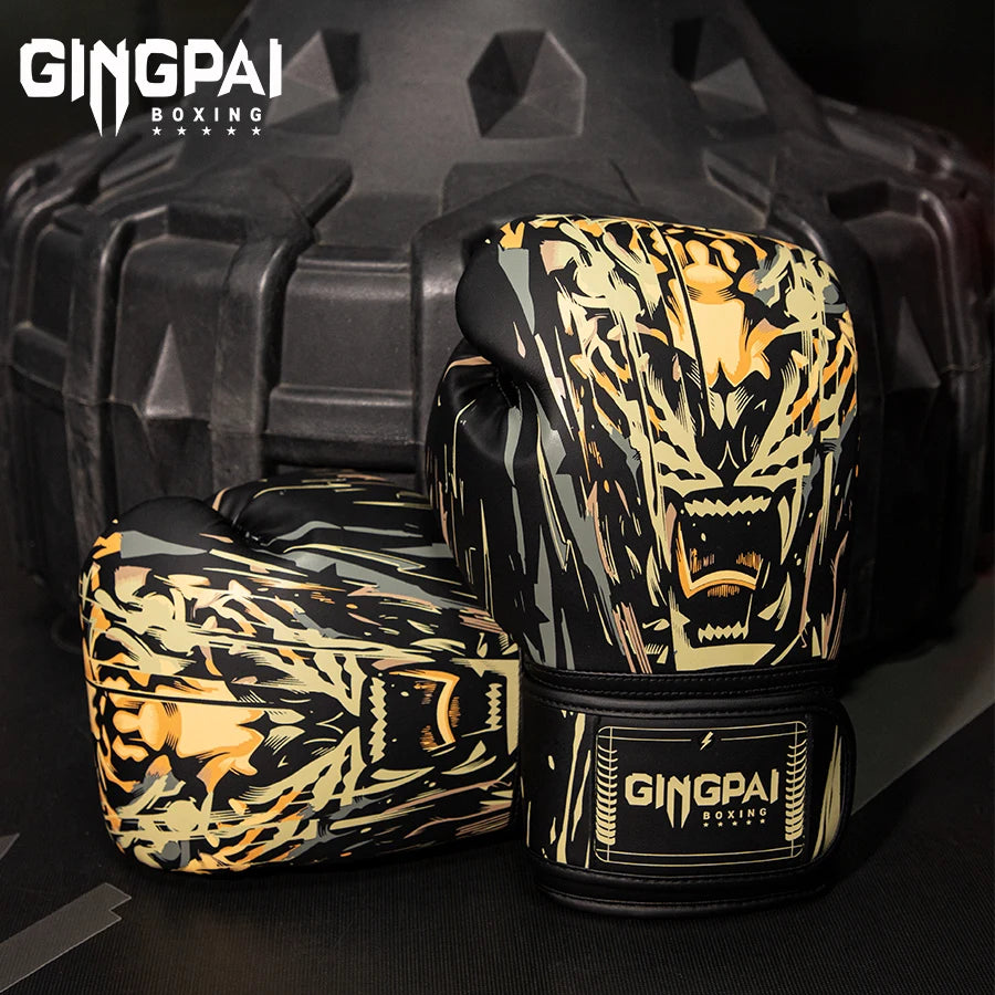 Guantes de boxeo profesionales de 8/10/12/14/16oz, guantes de lucha Sanda Muay Thai para adultos, saco de arena de entrenamiento para hombres y mujeres, lucha libre MMA