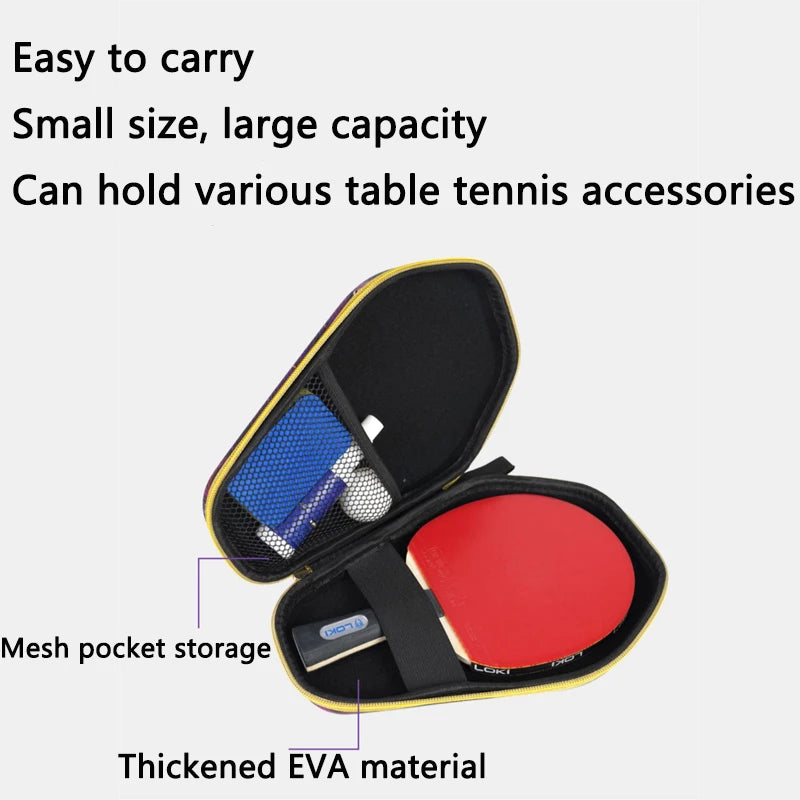 5 estilos LOKI EVA, bolsas deportivas rígidas para raquetas, funda para raqueta de tenis de mesa, funda protectora impermeable de alta calidad para pala de Ping Pong
