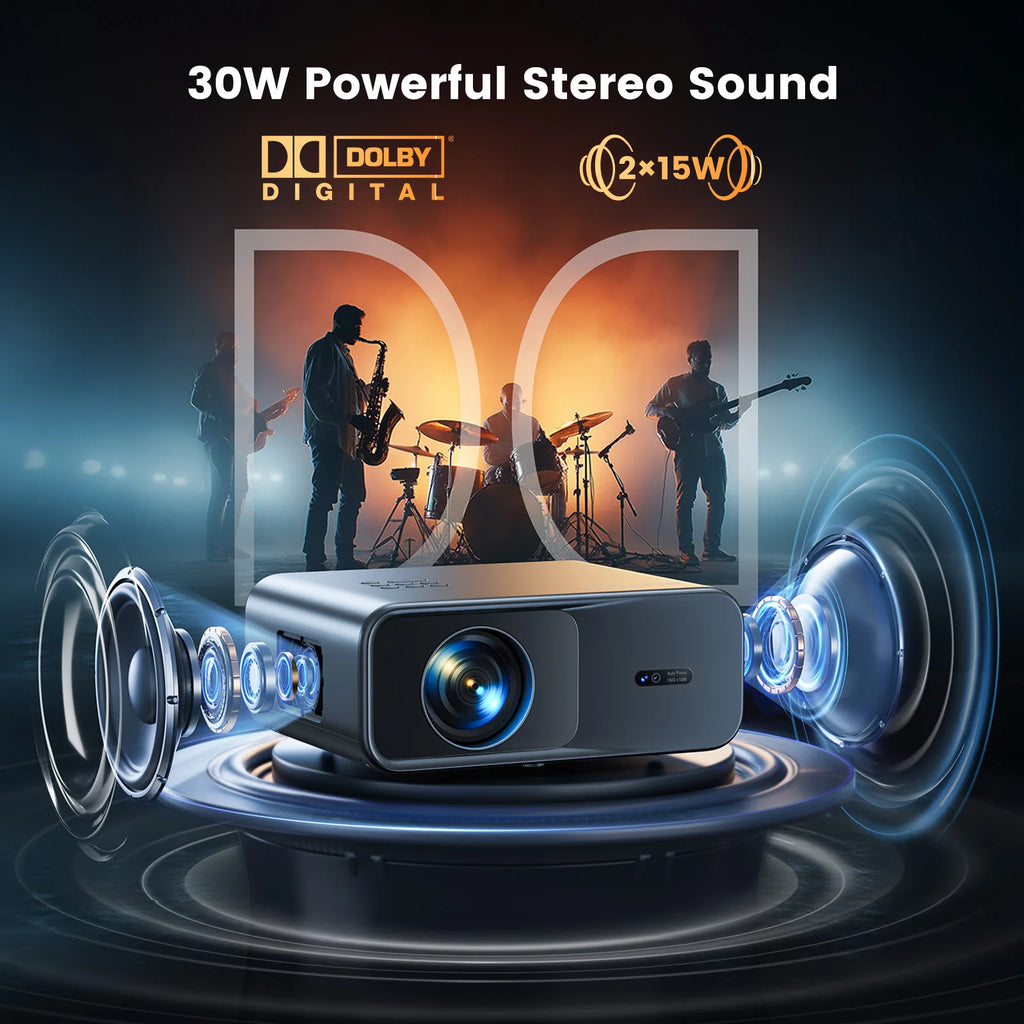 Proyector Inteligente Wimius G1 45000lumens 4K con Sistema Google TV, Enfoque Automático, Wifi, Alta Calidad, Full HD 1080P, Cine en Casa, Proyector de Haz para Películas
