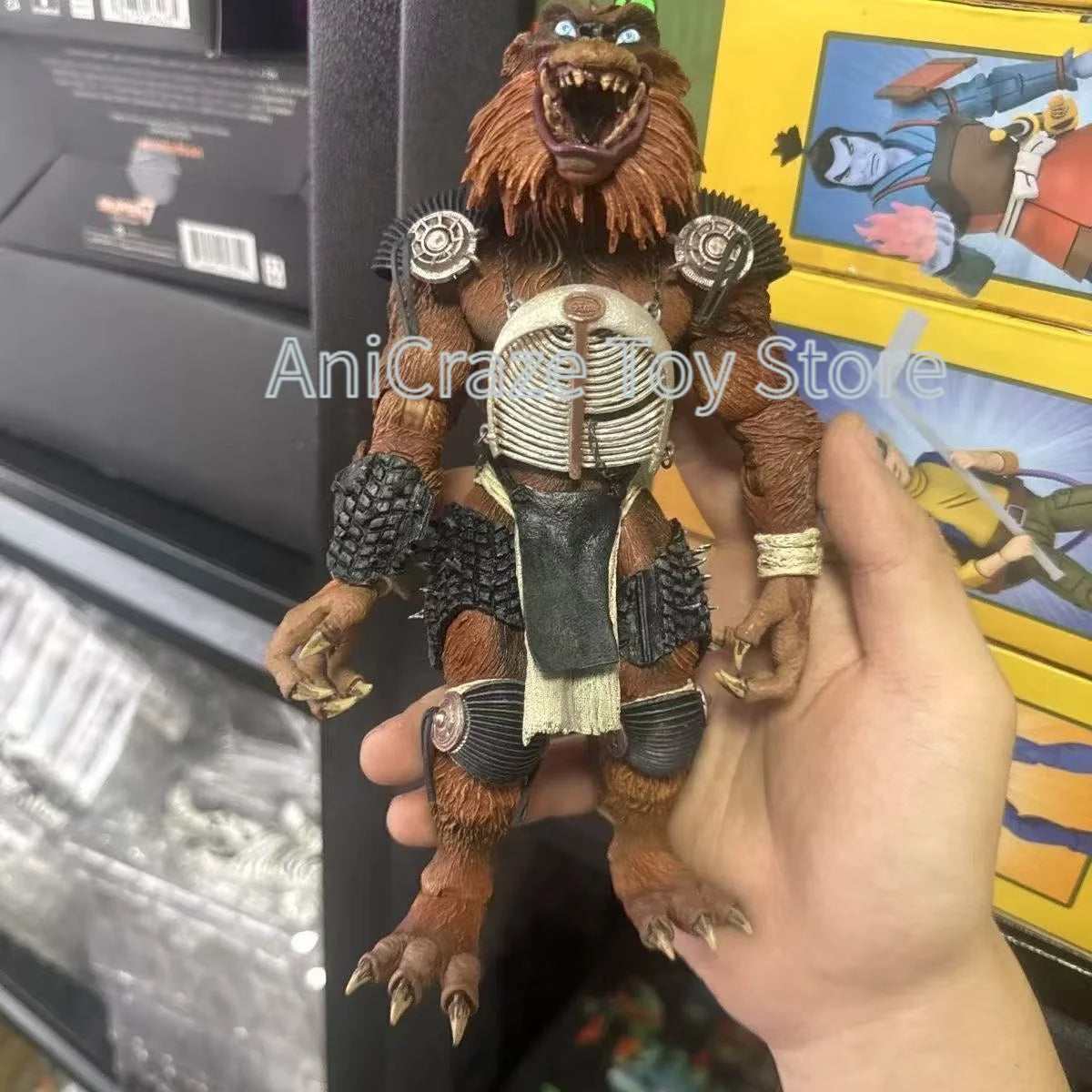 Figura de acción y estatua de colección TMNT NECA, reportera con ropa amarilla, Splinter y soldado del Clan del Pie en blanco y negro, modelo de juguete, regalo