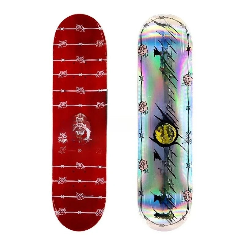 Patineta completa de arce canadiense de 7 capas, patineta de crucero con doble brazo oscilante para adultos, admite personalización del patrón
