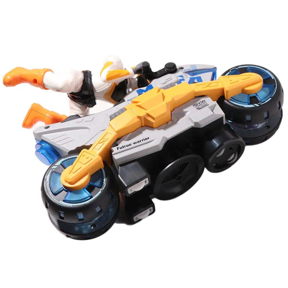 360 Rotating Electric Stunt Motorcycle Transformable Dynamic Light Deformation Motorcycle Toy Motorbike Interactive