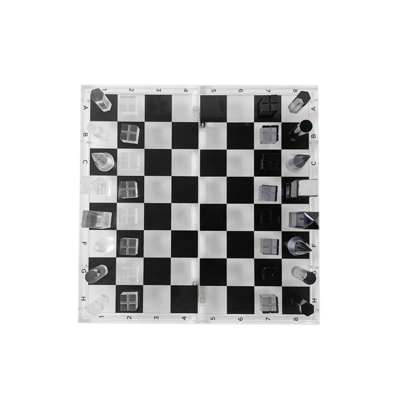 Acrylic Chessboard Chess Transparent Wear resistant Organic Glass Casual Desktop Game