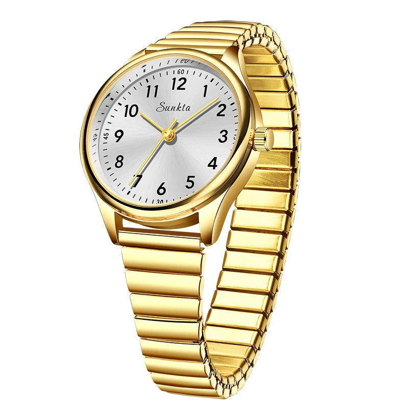 Reloj de cuarzo LIGE para mujer, diseño simple en blanco y negro, correa de piel casual, resistente al agua, pulsera elegante para regalo