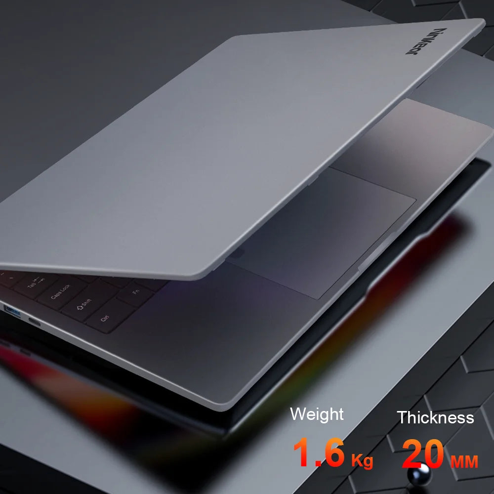 Ninkear A15 Pro Laptop 15.6 Inch Fhd Ips Amd Ryzen 5 5500U 16Gb Ram 512Gb Ssd Metal Notebook Fingerprint Unlock Backlit Keyboard Wifi 6 Usb-C Pd 65W Fast Charge Windows 11 Portable Computer Eu Plug