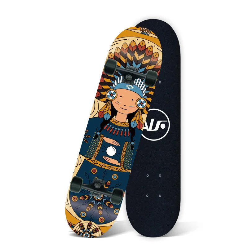 Patineta para Principiantes, Doble Kick Board, 80*20cm para Adolescentes y Adultos, Patineta de Cuatro Ruedas para Desplazamientos por la Calle
