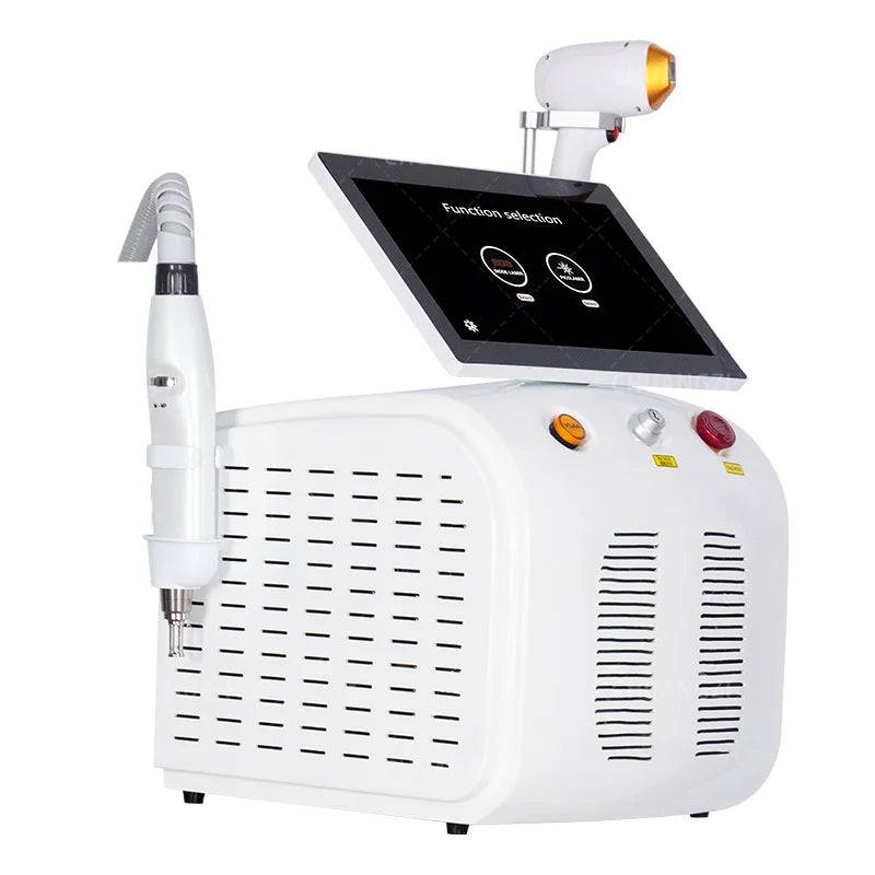 Máquina de depilación láser de diodo 2 en 1 de 6000 W, equipo de salón de belleza para eliminación indolora de tatuajes, 3 longitudes de onda 755 nm, 808 nm, 1064 nm, picosegundo
