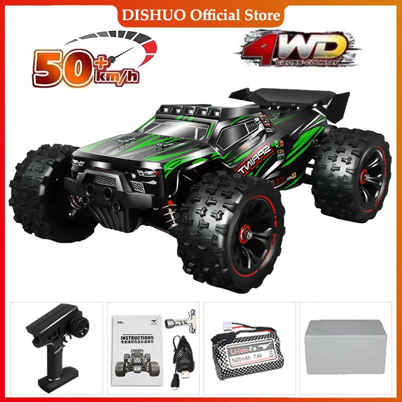 Coche teledirigido 1:16, 85 KM/H o 50 KM/H, 4WD, con Control remoto LED, camión Monster 4x4 de deriva de alta velocidad para niños vs Wltoys 124017   Juguetes