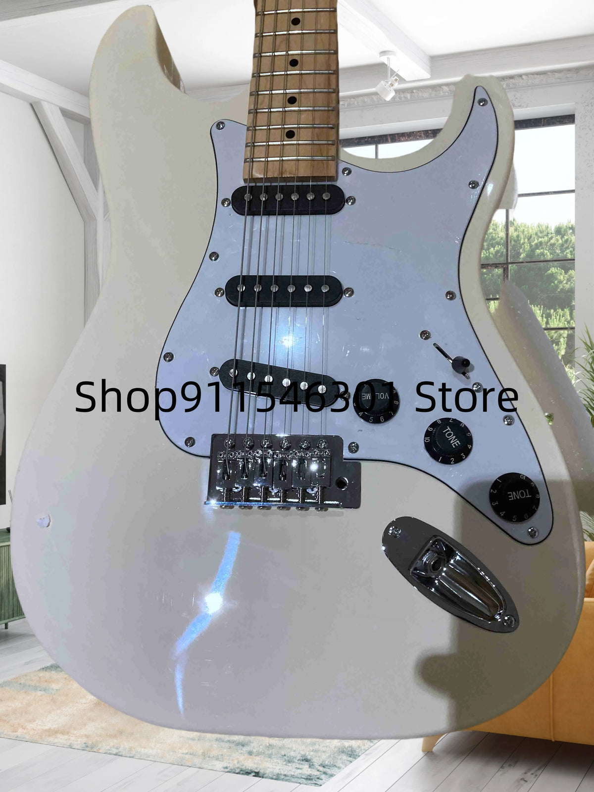 ASCSend tomorrow Guitarra eléctrica con cuerpo personalizado de caoba y diapasón de arce ASA003