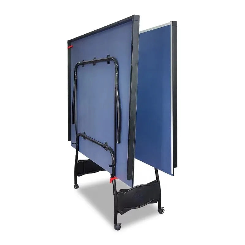 Nueva llegada mesa de tenis de mesa estable portátil con rueda Universal, mesa de pingpong de tren para adolescentes de estadio de patio trasero