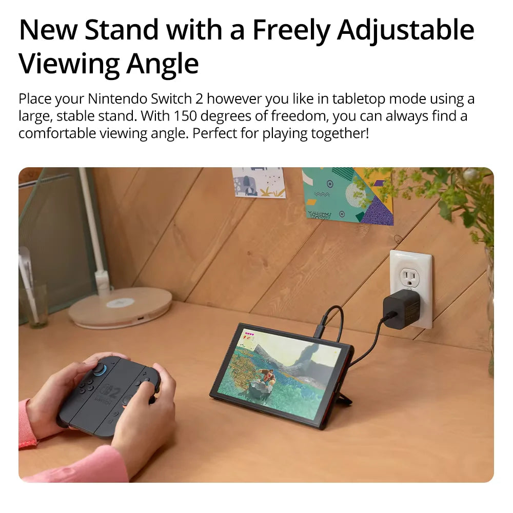 Consola de Juegos Nintendo Switch 2 Versión Original de la UE, 256 GB de Almacenamiento, Consola de Juegos Portátil NS2, Pantalla Táctil LCD de 7.9 Pulgadas, Diseño Magnético, Frecuencia de Imagen de hasta 120 fps, Resol