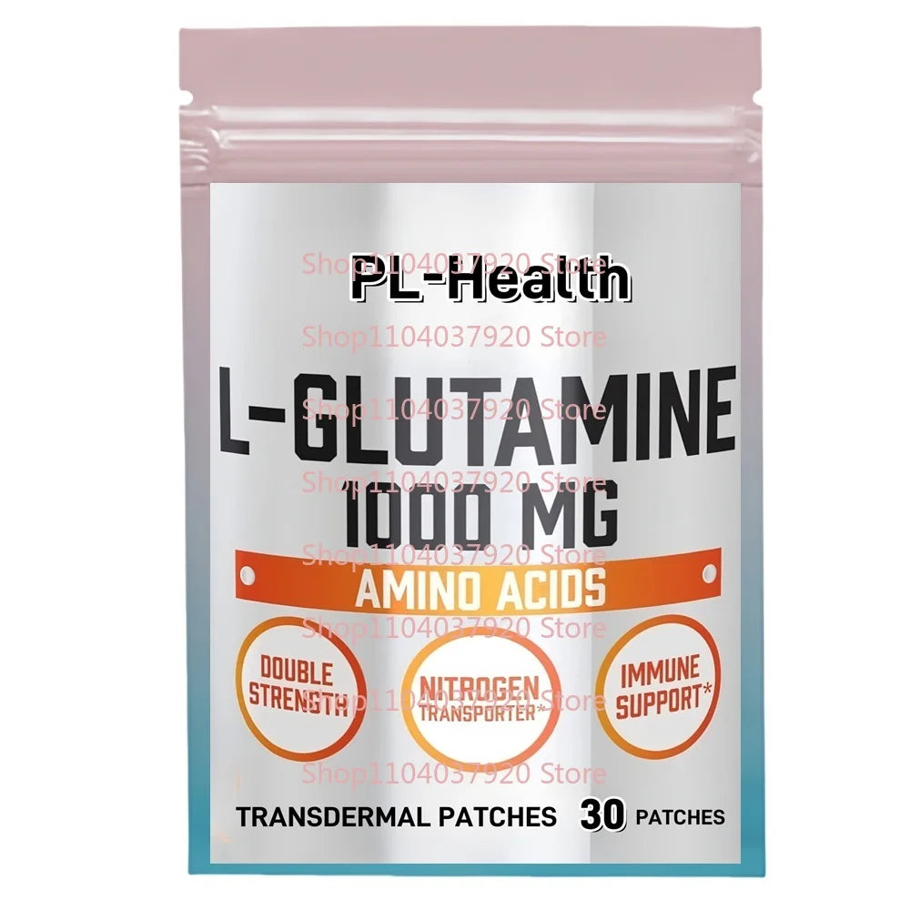 30 parches Parches transdermicos L-Glutamina para la salud intestinal, soporte y recuperación del forro gastrointestinal