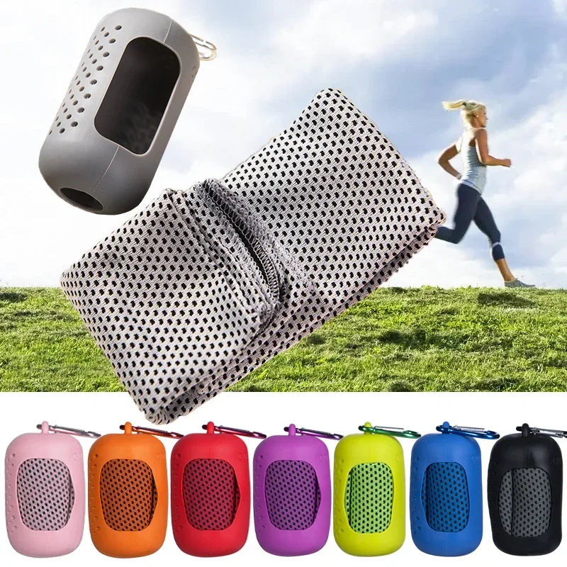 Toalla de hielo refrescante para deportes de secado rápido de microfibra para exteriores, toalla deportiva fría para Fitness, toalla fresca para acampar, toalla deportiva para el sudor
