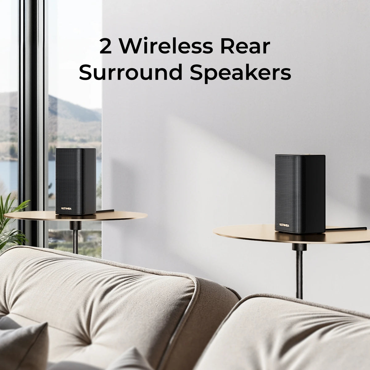 Barra de Sonido ULTIMEA Skywave Series 530W 5.1.2 Canales con Dolby Atmos, Sistema de Sonido Envolvente de Cine en Casa con Subwoofer Inalámbrico de 6.5 Pulgadas