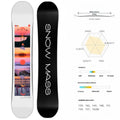 Tabla de snowboard de madera para hombre y mujer, con diseño de doble curvatura, apta para todo tipo de terrenos y para usar en invierno.