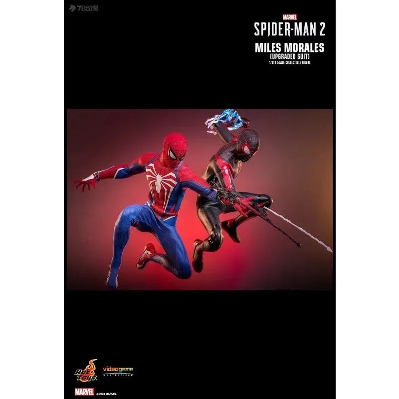 Figura de acción coleccionable a escala 1/6 HOT TOYS original VGM055 de Marvel Spider-Man 2 Miles Morales, modelo de juguete de lujo, regalo para niños