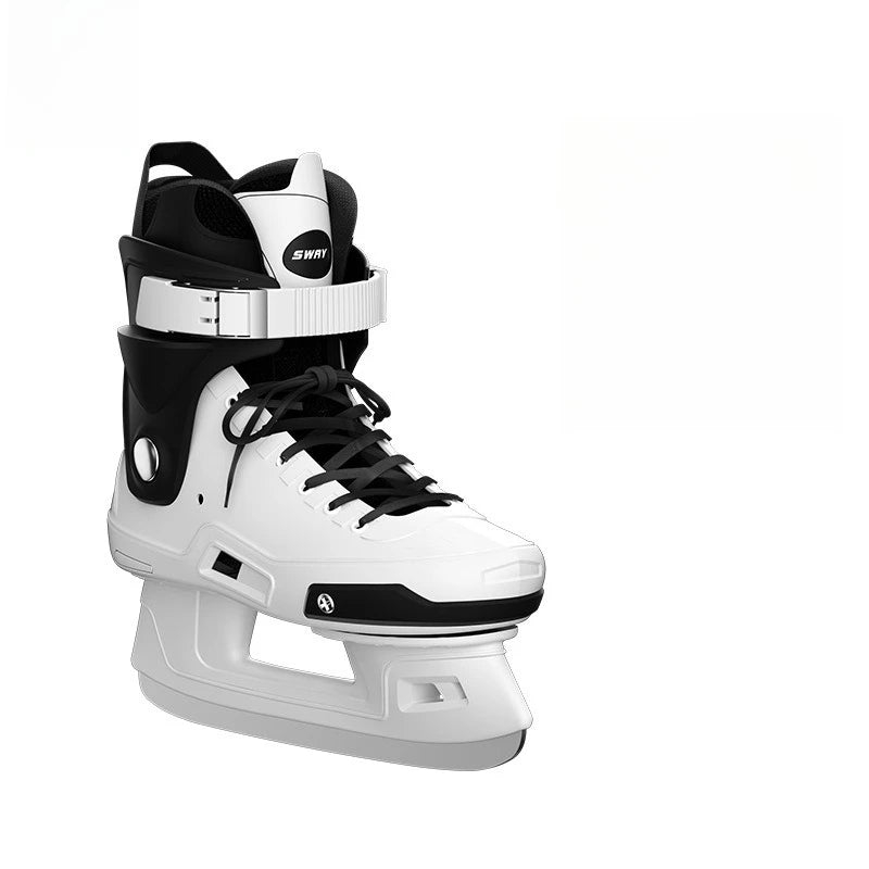 Patines de hielo para adultos, hombres y mujeres, con forro de lana gruesa, zapatos de patinaje sobre hielo de invierno, con hebilla ajustable, para exteriores y pistas de hielo.