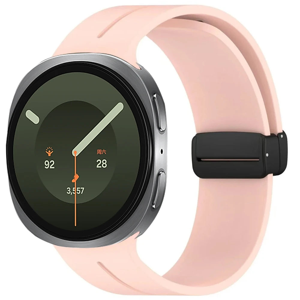 Correa de silicona suave para Samsung Galaxy Watch 9/8 40/44mm con hebilla magnética, banda transpirable para Galaxy Watch 8 Classic 46mm