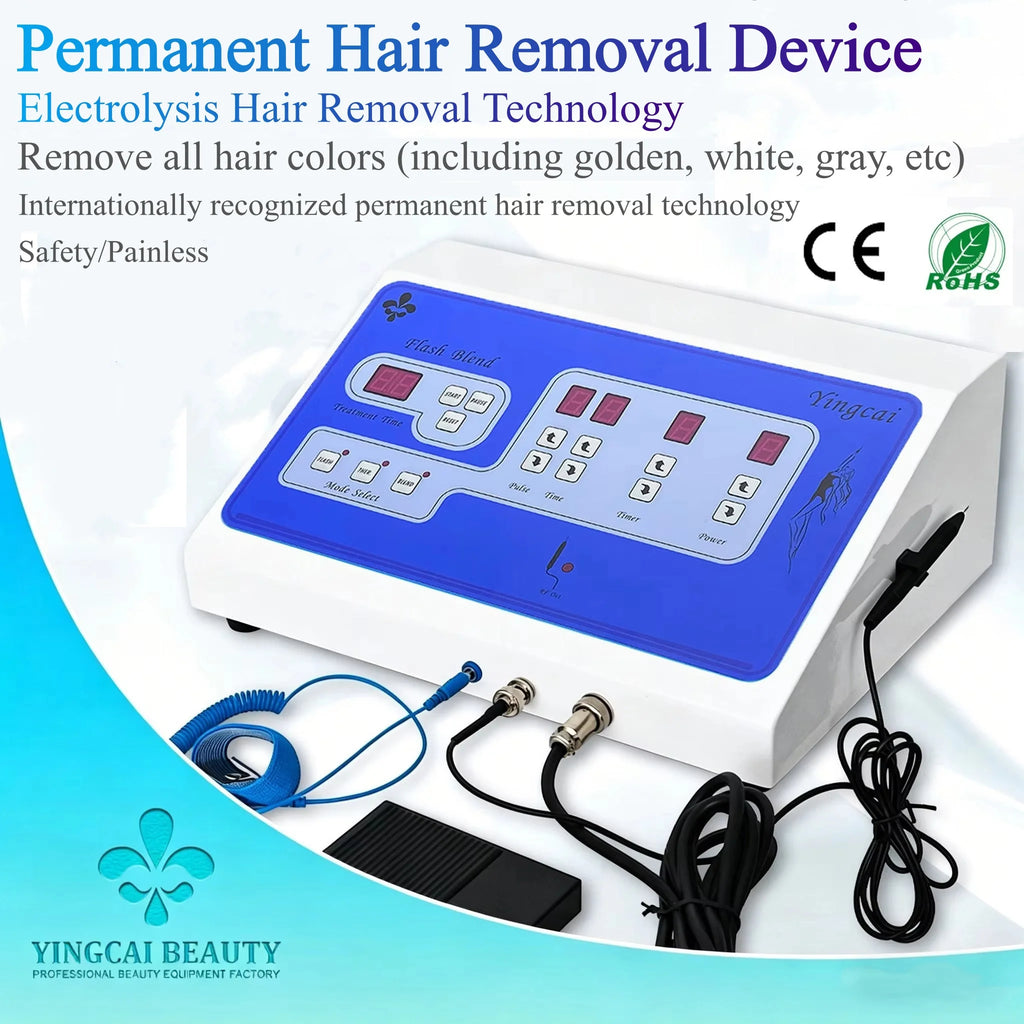 Máquina profesional de depilación con electrólisis permanente, dispositivo de depilación con aguja indolora para máquina de depilación facial y corporal