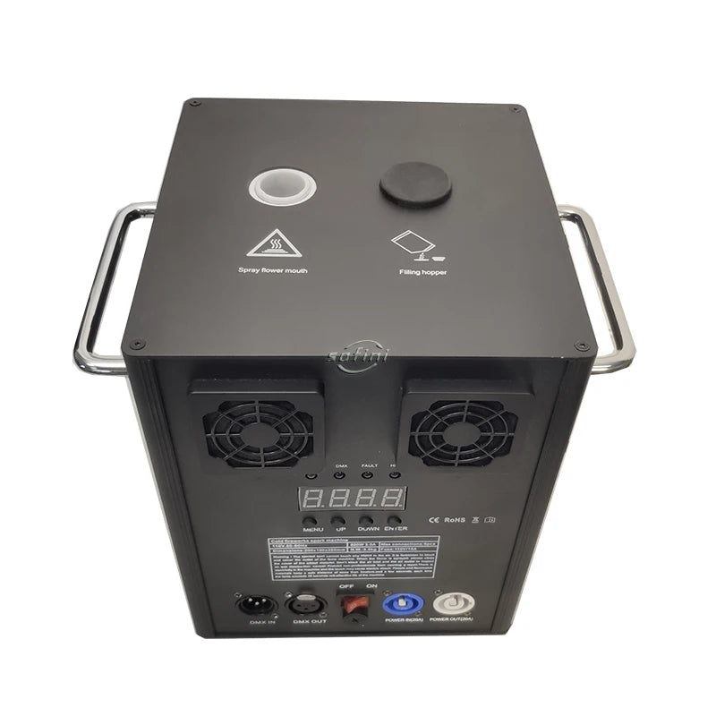 Flightcase 2 uds 600W 700W máquina de chispa fría DMX batería inalámbrica remota fuegos artificiales-ks fuente etapa máquina de chispa
