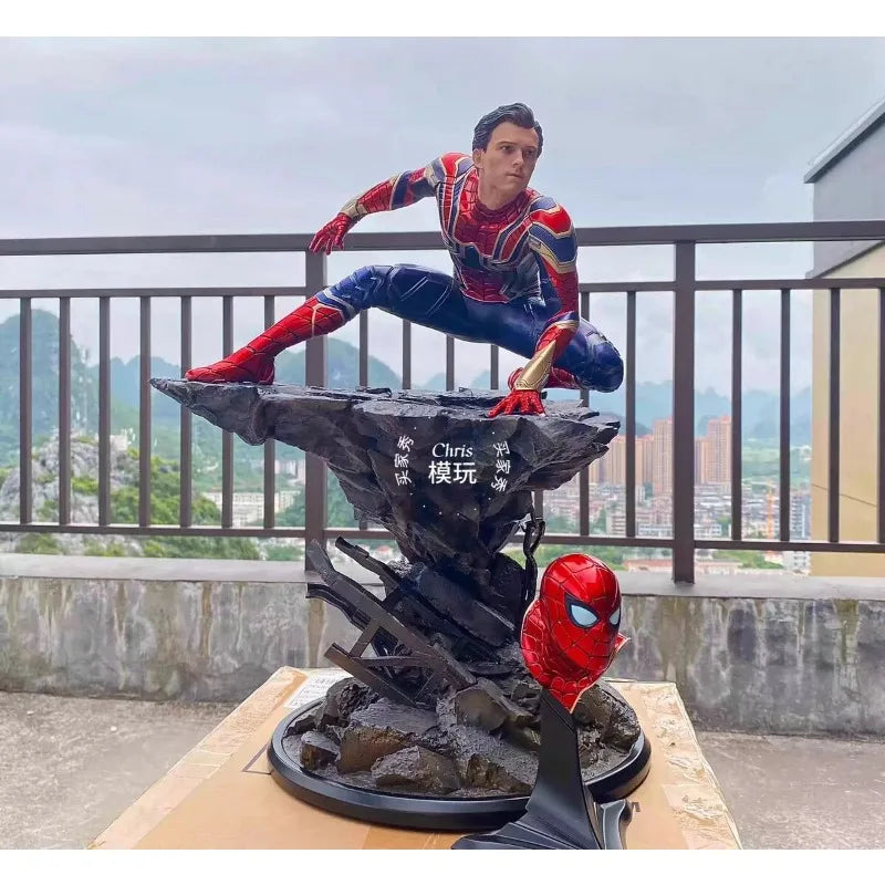51cm The Avengers Figure Spider-Man Custom Made Double-headed Eagle Anime Model Resin Desktop Decorations Holiday Gifts Toys