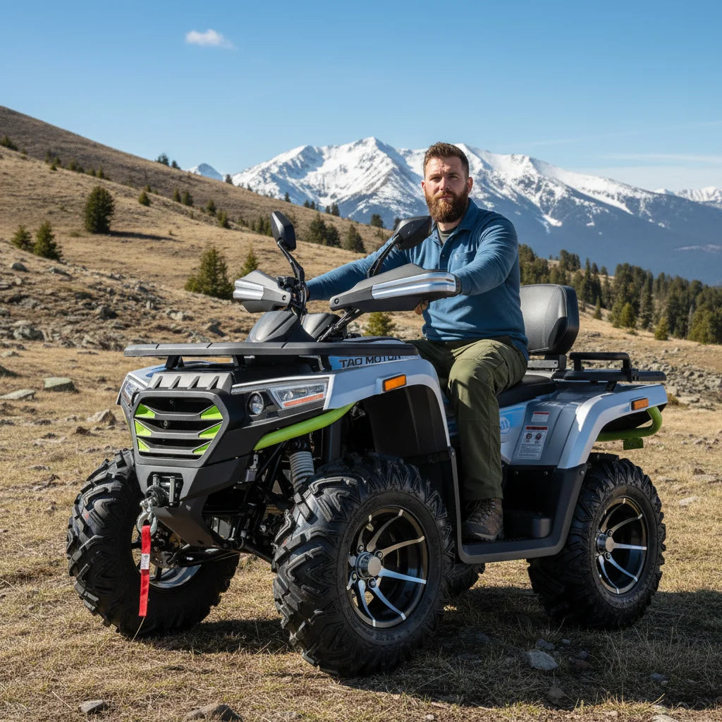 Cuatrimoto Tao Motor con Eje de Transmisión Automático, Homologada para Carretera EEC, Modelo T3B, Buggy para Granja, Cuatrimoto para Adultos 4x4 de 300cc con Certificación CE EPA