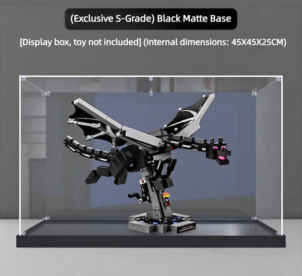 Vitrina de acrílico adecuada para bloques de construcción Lego 21595 Dragon, transparente y a prueba de polvo, expositor para el modelo de bloques 21595, juguete no incluido